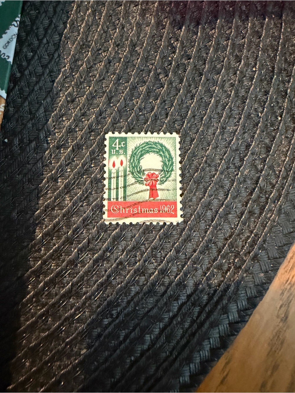 Vintage 1962 Christmas 4 Cent Canceled Stamp